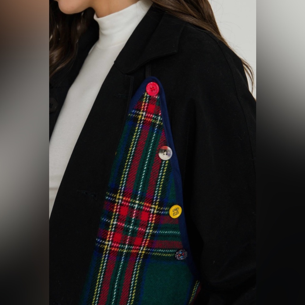 Grey Lab - Reversible Check Long
Coat Multi.  Color: Multiple - Picture 3 of 12